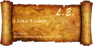 Linka Elemér névjegykártya